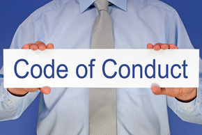 Code of conduct sign